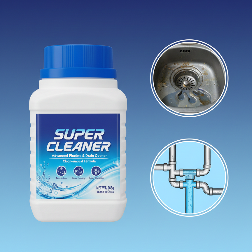 SUPER CLEANER® Destapa, limpia y elimina malos olores